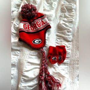 Uga baby winter hat and socks